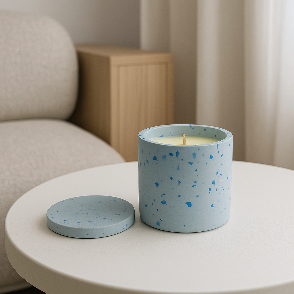 large "relax" candle